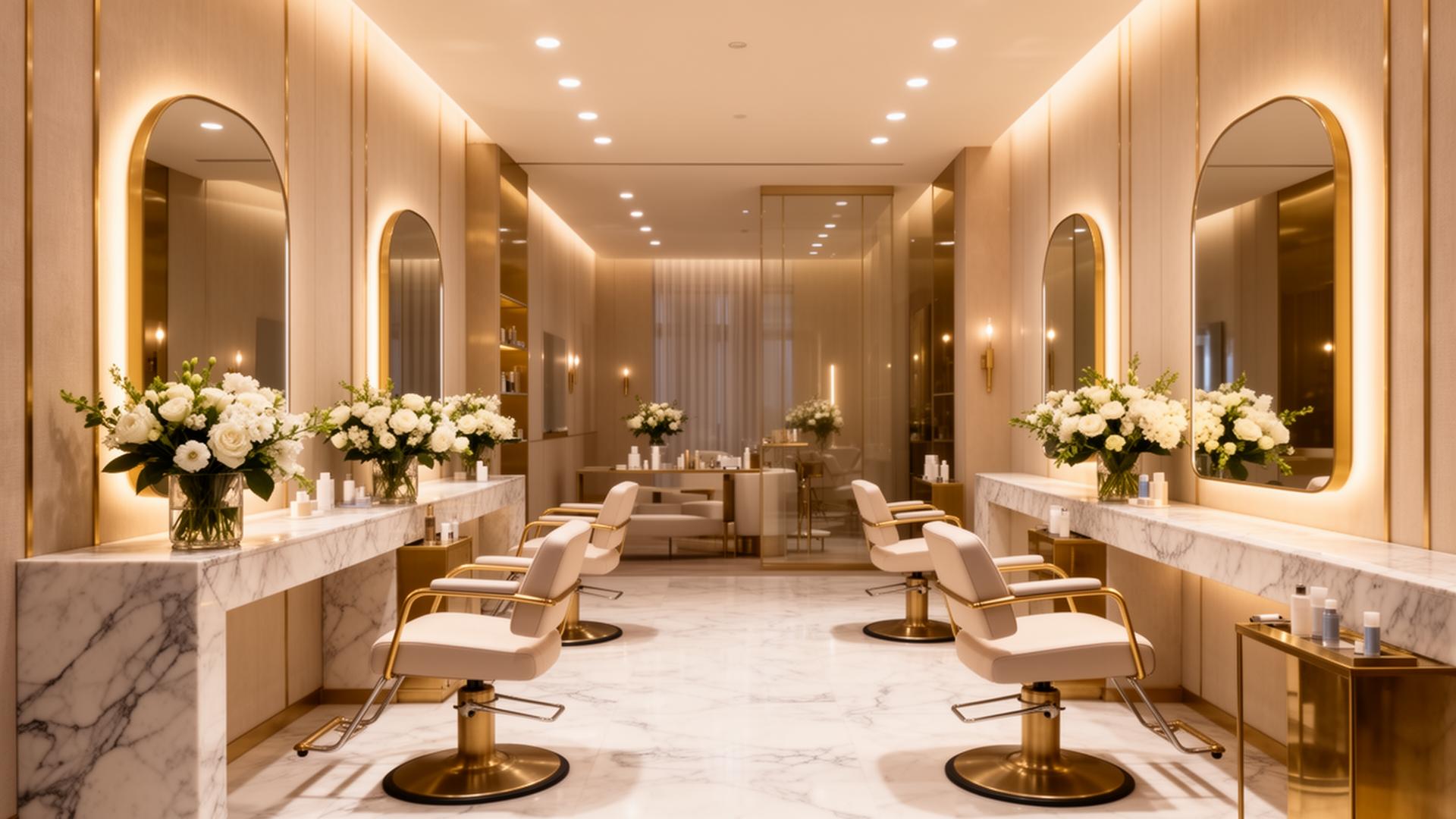 Lux Salon interior in Plano, TX